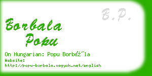 borbala popu business card